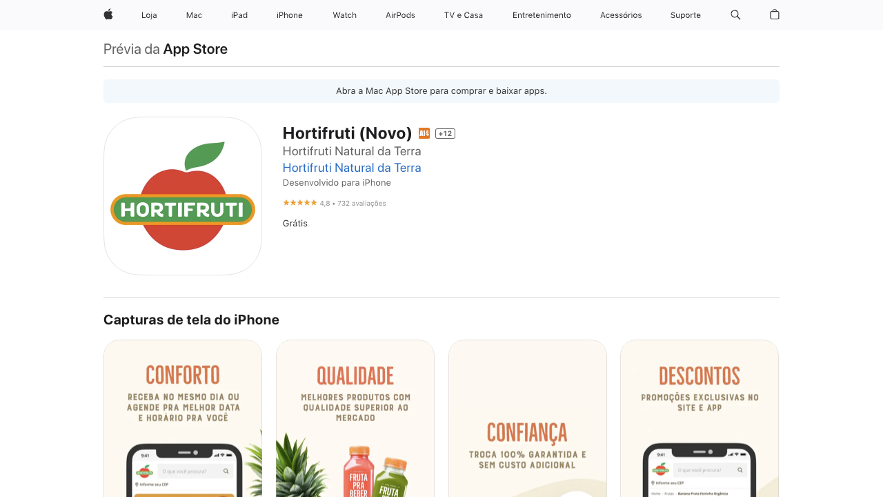 Hortifruti app (iOS)