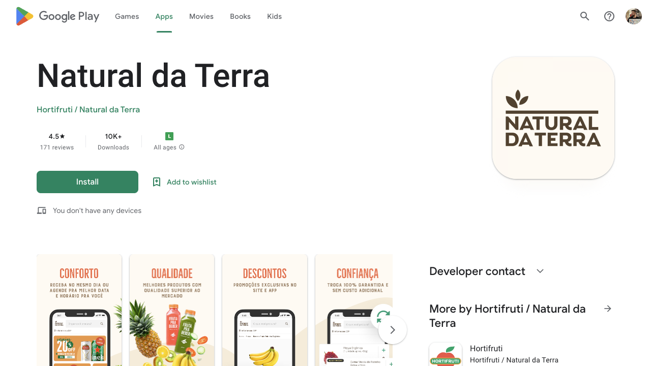 Natural da Terra app (Android)